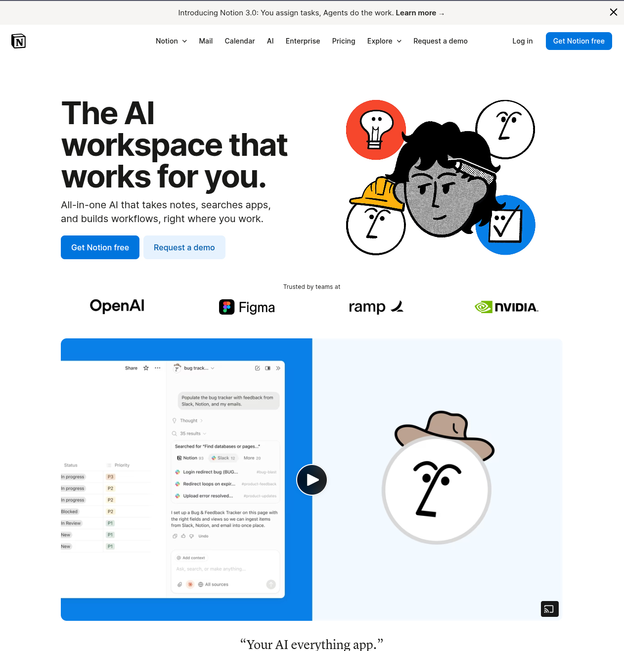 notion ai landingpage